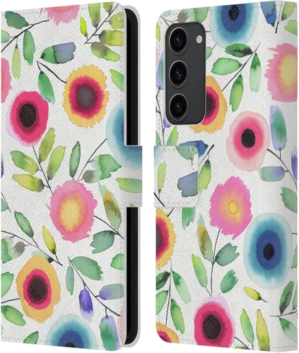 Vista 233 de Head Case Designs Officially Licensed Ninola Ditsy Flowers Yellow Nature Bold Leather Wallet Case Compatible with Samsung Galaxy A07 4G