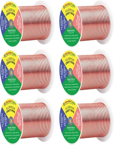 Vista 61 de Mandala Crafts - Alambre de aluminio anodizado de calibre 22 para hacer joyas - 137.2 m de alambre flexible surtido y coloreado - Doble para bonsái