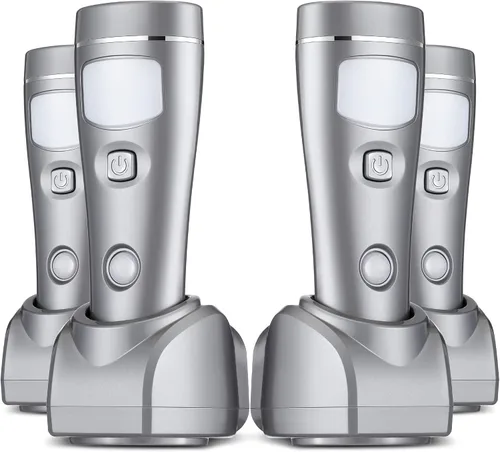 Vista 12 de Enhon - Paquete de 2 luces LED de emergencia 4 en 1 para fallos de energía en el hogar, color blanco Rechargeable plug-in flashlight, motion