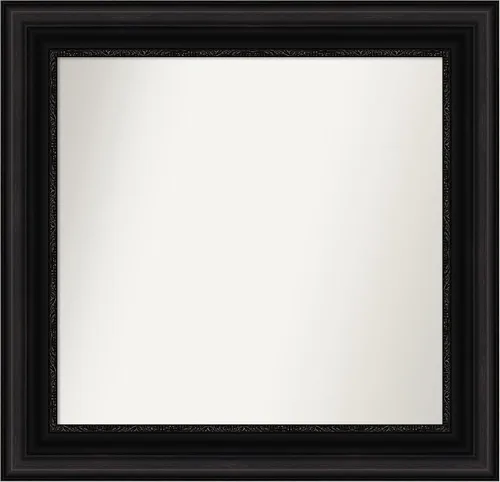 Vista 567 de Amanti Art Espejo personalizado, espejo de baño negro puente, espejo de pared o espejo de tocador de baño sobre el fregadero (26 x 26 pulgadas)