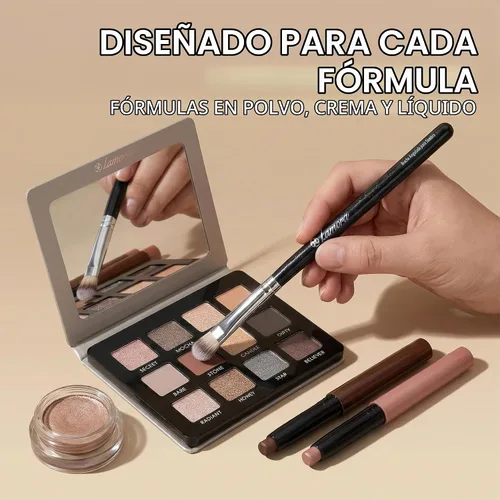 Vista 5 de Lamora Juego de brochas para sombra de ojos, brochas de maquillaje de ojos