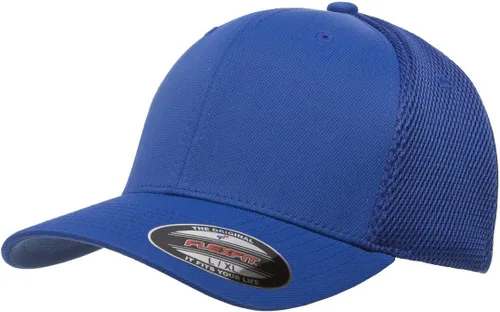 Vista 48 de Flexfit - Gorra ajustable de malla elástica en dos tonos Negro