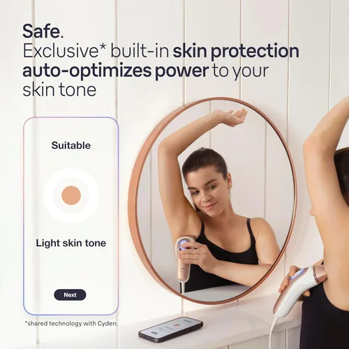 Vista 9 de Braun Smart IPL, Skin i·Expert Pro 7, el mejor dispositivo de depilación de VOGUE, depilación IPL para mujeres y hombres, reducción permanente