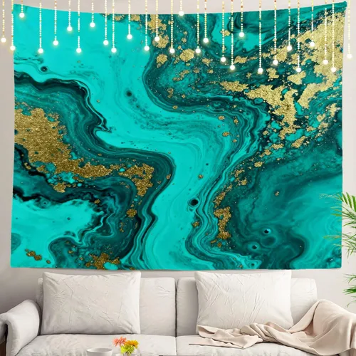 Vista 21 de Shrahala American Republican Elephant Tapestry, Red Navy Blue Striped Background Wall Hanging Hd Print Polyester Backdrop For Dorm Room Bedroom 30 X