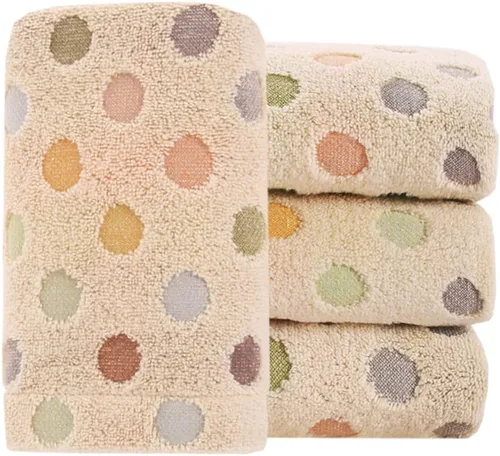 Vista 10 de Pidada juego de 2 toallas de mano de 100 % algodón, patrón a rayas, gran absorción, suave toalla para baño, 13.4 x 29 pulgadas 2 beige