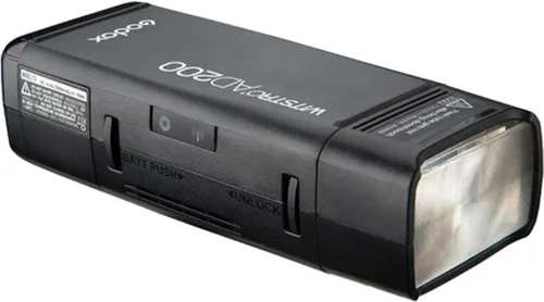 Vista 3 de Godox AD200 200Ws 2.4G TTL Flash estroboscópico 1/8000 HSS monoluz inalámbrica con batería de litio de 2900 mAh y bombilla sin pantalla/cabezal