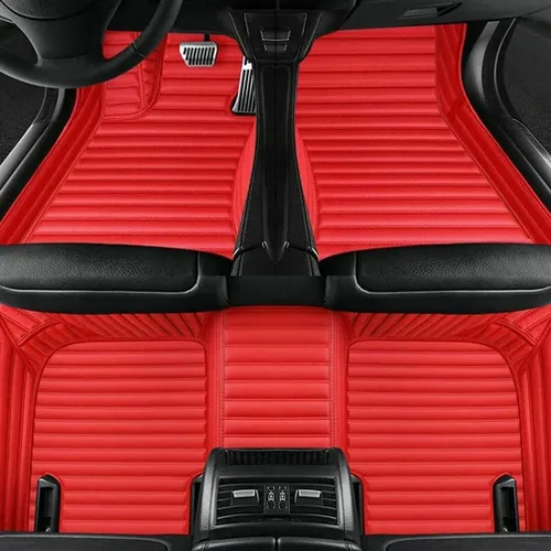 Vista 16 de Nuevas alfombrillas de coche personalizadas para Sedán, SUV, camioneta, alfombrillas de cuero para todo tipo de clima, Negro Alfombras para Carro