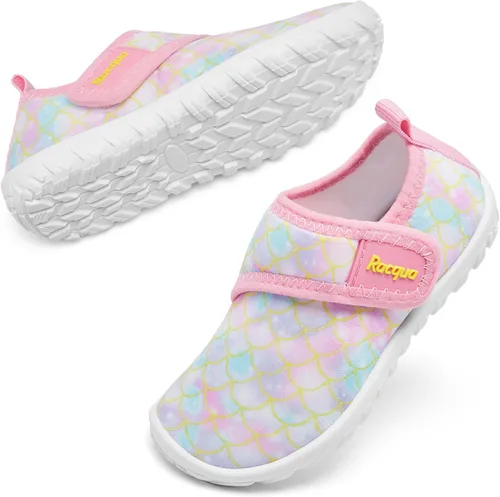 Vista 2 de Racqua Zapatos acuáticos para bebés y niños pequeños, de secado rápido, para natación, deportes, piscina, zapatos acuáticos para niños y niñas