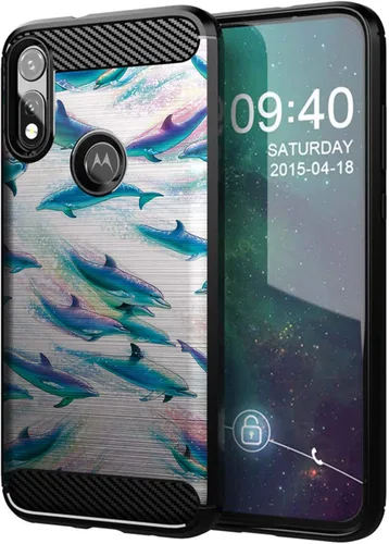 Vista 34 de CasesOnDeck - Funda compatible con Motorola Moto E (2020), diseño delgado, flexible, elegante, de protección contra golpes, funda de poliuretano
