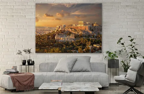 Vista 5 de SpiritualHands Lienzo decorativo para pared, diseño de lugares famosos del patrimonio mundial, carteles enmarcados escénicos, paisajes modernos, 01