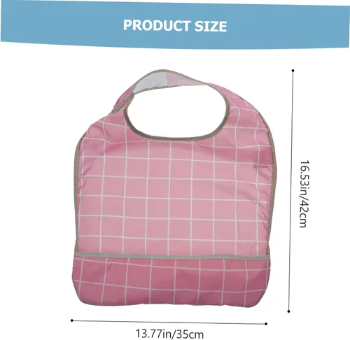 Vista 2 de FOMIYES 2 baberos para adultos mayores, lavables, impermeables, baberos para comida para adultos, baberos de silicona, baberos para adultos, baberos