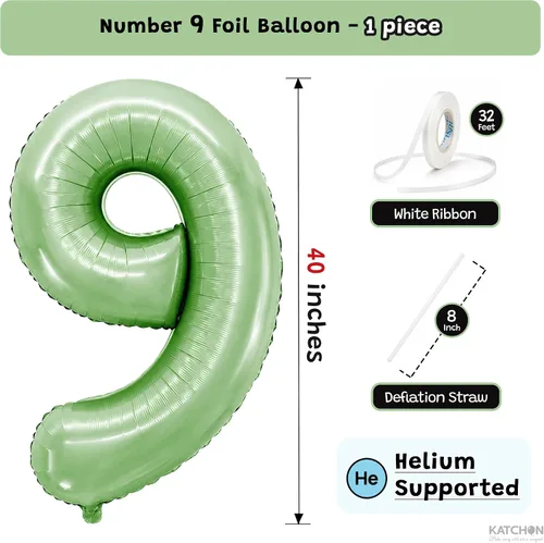 Vista 394 de KatchOn Globo negro del número 1 de 40 pulgadas, globo de feliz cumpleaños Large Mylar Number One Balloon for 1st Birthday Decorations, Foil