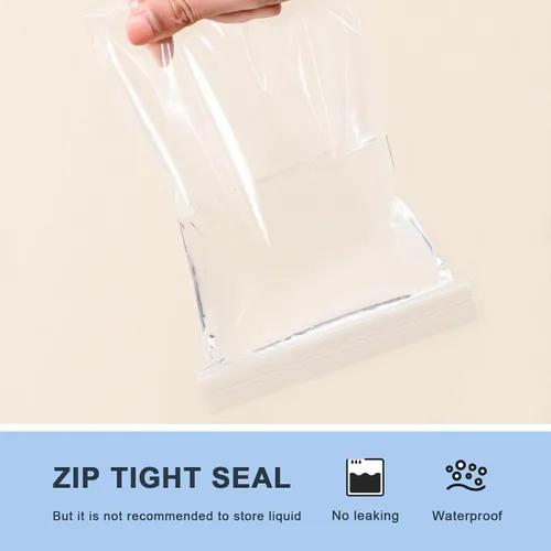 Vista 4 de joybest 100 bolsas de polietileno de plástico transparente con cremallera de 8 x 10 pulgadas, bolsas de plástico con cierre resellable con cierre