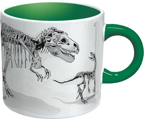 Vista 5 de Taza de café de cerámica PG blanco clásico STYLE27., Estándar, Verde/Blanco