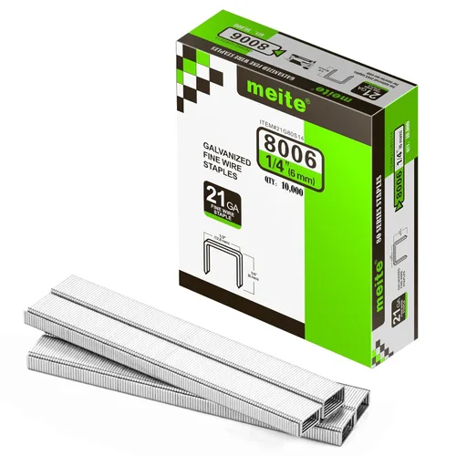 Vista 9 de meite Grapas de tapicería galvanizadas 21GA, corona de 1/2 pulgada, pierna