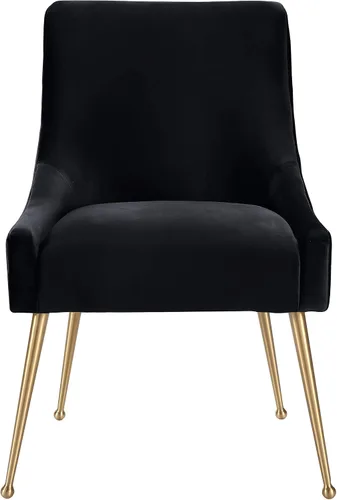 Vista 4 de Tov Furniture Beatrix Velvet - Silla auxiliar de comedor (negro)