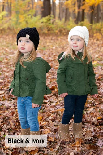 Vista 4 de Funky Junque Gorro de invierno para niños, tejido, acanalado