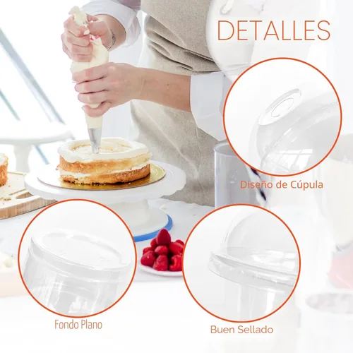 Vista 3 de Jnnzzggu 50 vasos de plástico desechables de 8 onzas con tapas de cúpula, taza de postre transparente, mini recipientes de aperitivo de parfait