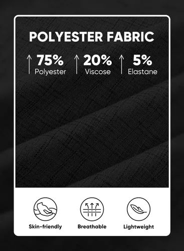 Vista 34 de JMIERR Camisas de vestir a rayas con botones y manga corta para hombre
