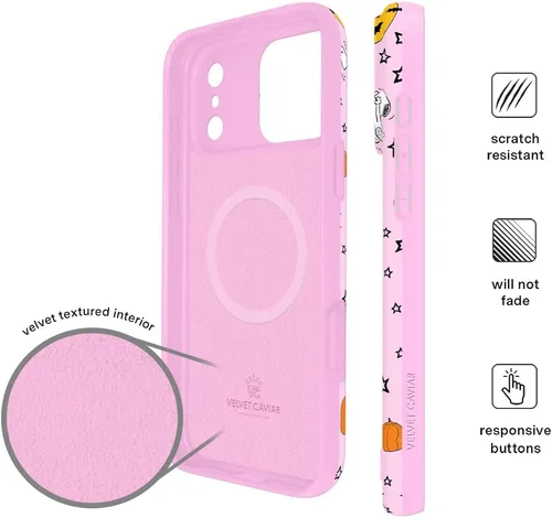 Vista 416 de VELVET CAVIAR Funda para iPhone 15, compatible con MagSafe, probada contra caídas de 10 pies, fundas protectoras de diseño, leopardo color rosa