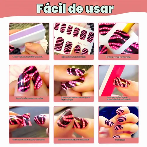 Vista 7 de 12 hojas de tiras de esmalte de uñas, autoadhesivas, calcomanías de uñas de gel, envolturas completas para mujeres y niñas, diseño de grafiti, cielo