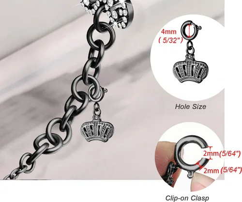 Vista 2 de Secbolt Dijes compatibles con Apple Watch y pulsera para mujer