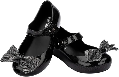 Vista 4 de Mini Melissa Ultragirl Sweet IX Mary Jane - Zapatos planos para bebés y niños pequeños, cómodos y lindos zapatos planos de gelatina con parte