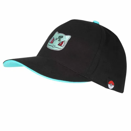 Vista 2 de Gorra Unisex Pokémon Bulbasaur Badge Negro Talla única 58 cm