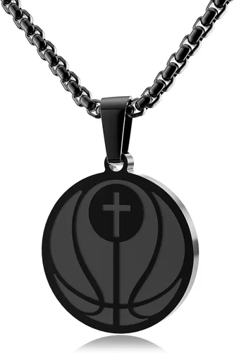 Vista 15 de Luke 1:37 Christian Sports Pendant Necklace Gift for Men Women Athletes