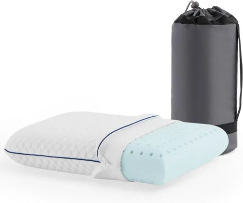 Vista 10 de WEEKENDER Almohada de espuma viscoelástica de gel, tamaño estándar, sensación firme media, soporte para cuello y hombros, para dormir de lado