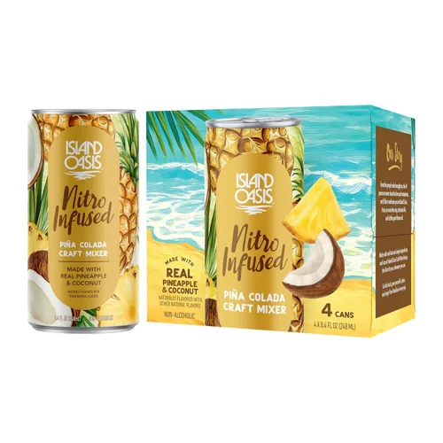 Vista 11 de Island Oasis - Mezclador artesanal de Margarita infundido con Nitro, 8.4 fl oz, paquete de 4, Mocktail de sabor natural y mezclador sin alcohol
