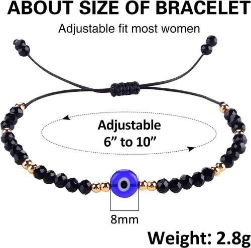 Vista 2 de 4 pulseras de cuentas de mal de ojo