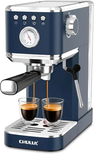 Vista 14 de CHULUX Máquina de Espresso Delgada con Espumador de Leche, Bomba Italiana Profesional de 20 Bares, Máquina de Café Espresso para el Hogar
