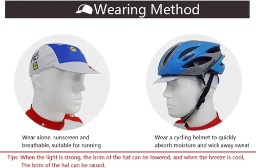 Vista 5 de Gorra de ciclismo para hombres y mujeres sombrero de bicicleta con visera de verano