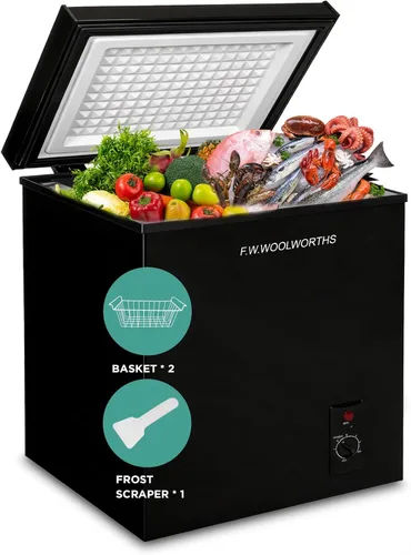 Vista 12 de F.W.WOOLWORTHS Congelador de pecho de 3.5 pies cúbicos con cesta extraíble, termostato ajustable 7 para congelador profundo, congelador compacto