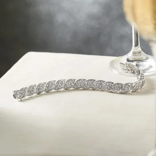 Vista 3 de Ross-Simons 1.00 ct. t.w. Diamond Bracelet in Sterling Silver
