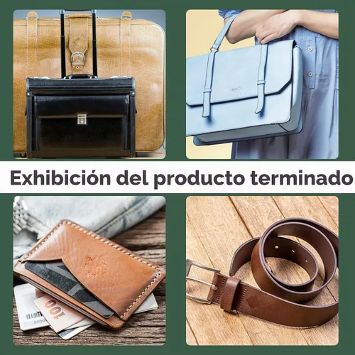 Vista 7 de Herramientas de Estampado de Cuero, Kit de Estampado de Cuero con 12 Sellos de Tangcao y Herramientas de Estampado y Punzón y Martillo de 25mm y 3