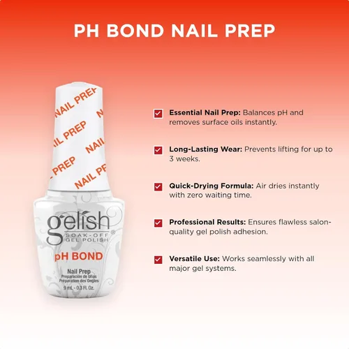 Vista 2 de Gelish Mini pH Bond Nail Prep - pH Balancing Primer for Enhanced Gel Adhesion, Quick-Drying Formula, Nail Preparation for Long-Lasting Manicures