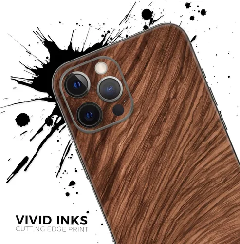 Vista 5 de DesignSkinz Kit de calcomanías de cuerpo completo compatible con iPhone 15 Plus, madera natural de lujo V3