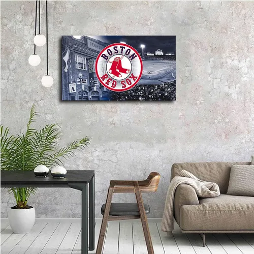 Vista 6 de Póster de béisbol de Boston Red Sox de béisbol, lienzo deportivo, diseño de arte de pared, decoración del hogar (sin marco, 16 x 24 pulgadas)