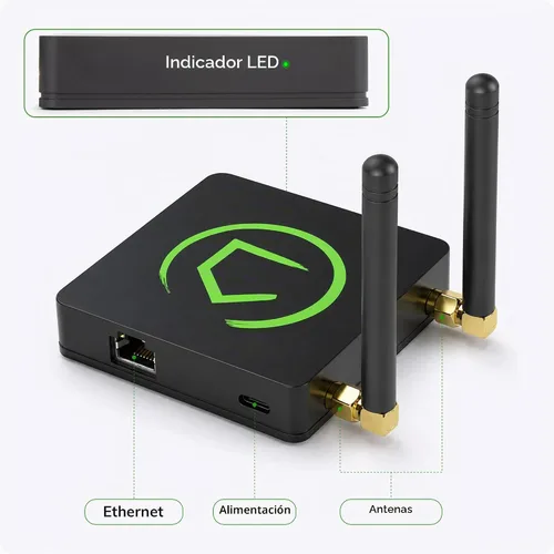 Vista 9 de Hubitat Elevation C‑8 Pro Smart Home Hub, control local y automatizaciones Works with Ring, Alexa, Google Home, Apple HomeKit, Compatible with