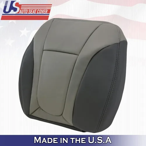 Vista 3 de U.S.AutoSeat- Funda compatible con Chevy Trailblazer 2002 a 2004, parte inferior delantera de piel, 2 tonos, gris