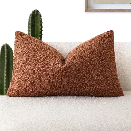 Vista 41 de Foindtower Fundas de almohada decorativas con textura de boucle, fundas de almohada sólidas, neutrales, suaves y acogedoras para silla, sofá