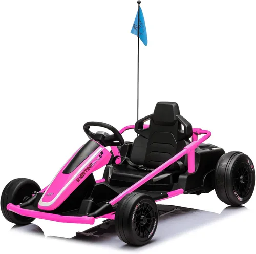 Vista 9 de sopbost Kart eléctrico de deriva de 36V Go Kart, 2WD Kids Ride On Car Negro