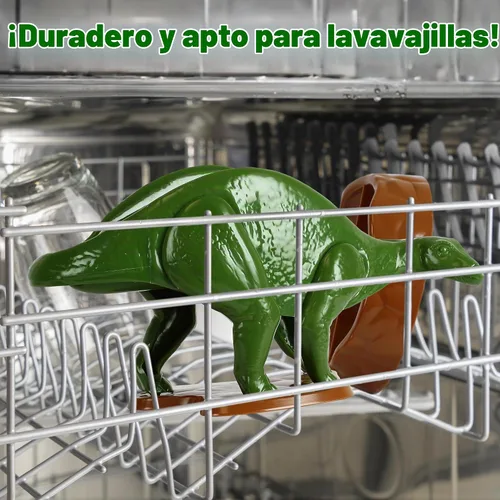 Vista 3 de Nachosaurus - Juego de soporte para nachos de dinosaurio con cuenco