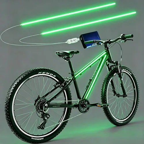 Vista 13 de Luces de bicicleta, se pueden recortar, impermeables, luces de bicicleta para montar por la noche, para niños, adultos, niños y niñas