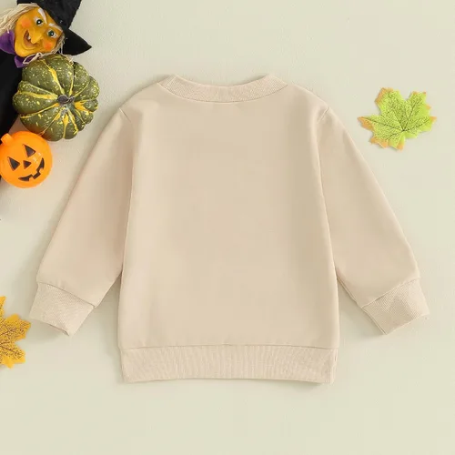 Vista 74 de Disfraz de Halloween para bebé, sudadera de calabaza con cuello redondo, suéter de manga larga, ropa de otoño