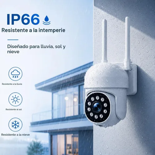 Vista 8 de Camcamp Wireless Security Camera System with 10 Inch Monitor, 8 PTZ Cameras white