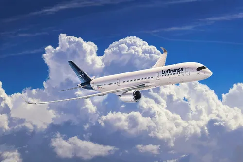 Vista 8 de Revell 03881 1:144 Airbus A350-900 Lufthansa Nueva Livery Plastic Model Kit