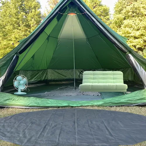 Vista 8 de DANCHEL OUTDOOR B1 Yurta portátil con huella, impermeable, 4-6 Persom Family Campana de Campana de Campamento 300D Oxford Nylon UPF50+ Protección